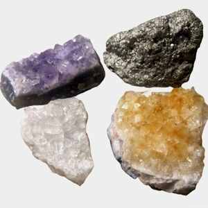 Crystal Specimen Collection Amethyst, Citrine, Quartz & Pyrite Over 2lbs!​